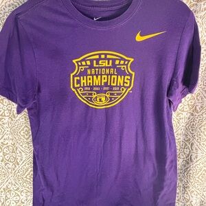 Nike LSU Purple National Champions Tee